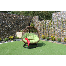 Modern Poly Rattan Double Swing Chair/Hammock For Outdoor Garden